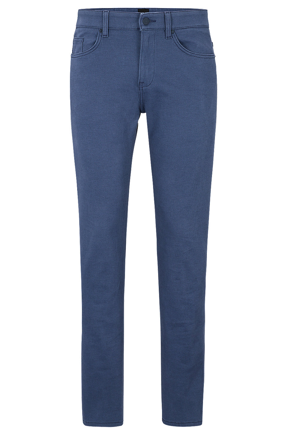 BOSS - Slim-fit regular-rise jeans in structured denim