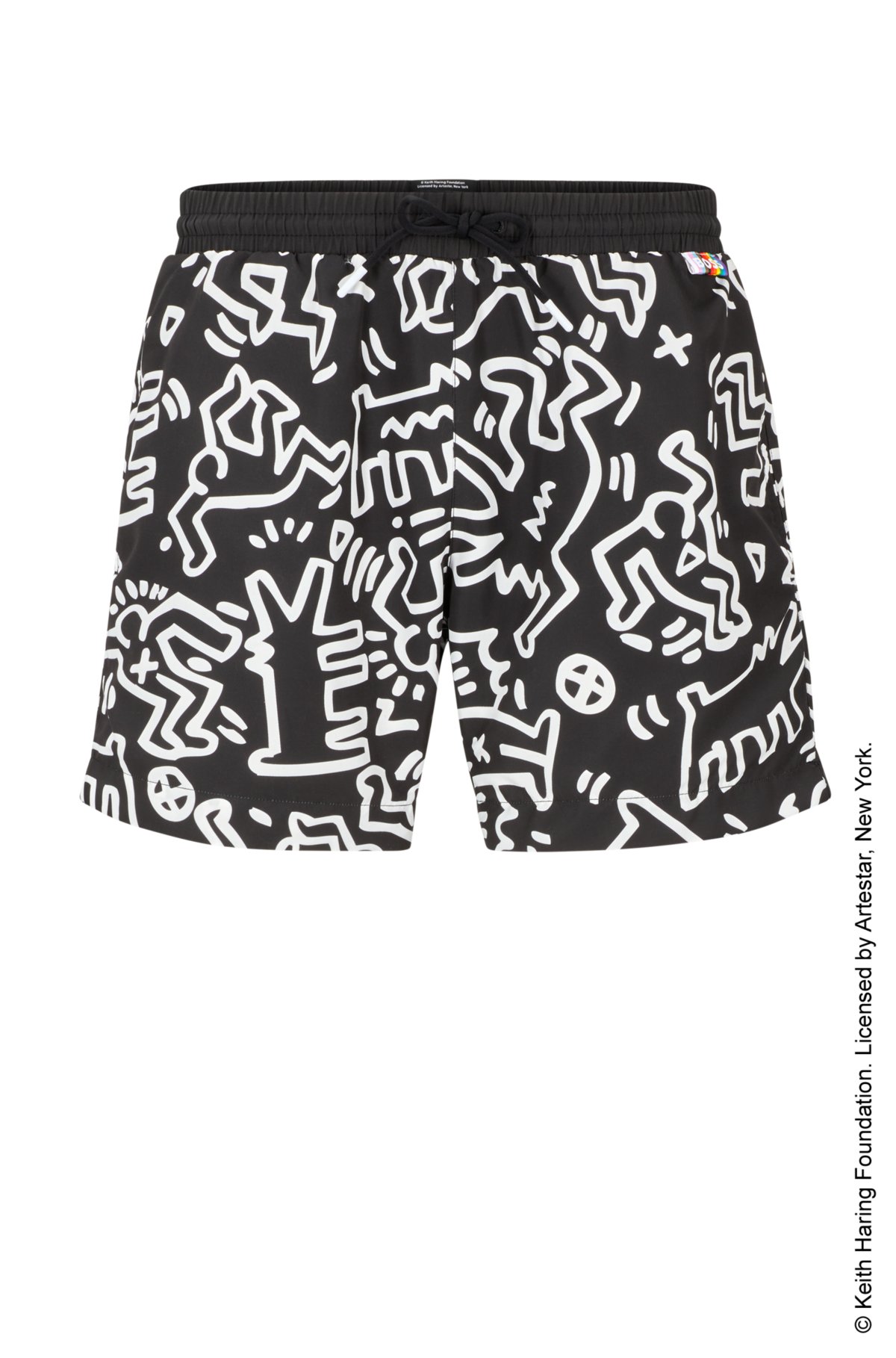 BOSS - BOSS x Keith Haring gender-neutral swim shorts in quick-drying ...