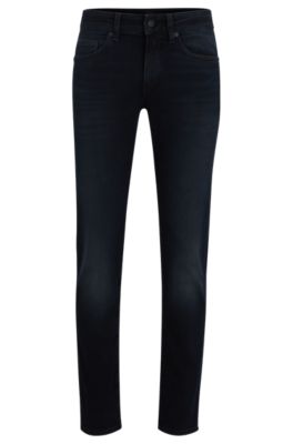 BOSS - Slim-fit jeans in super-soft blue Italian denim