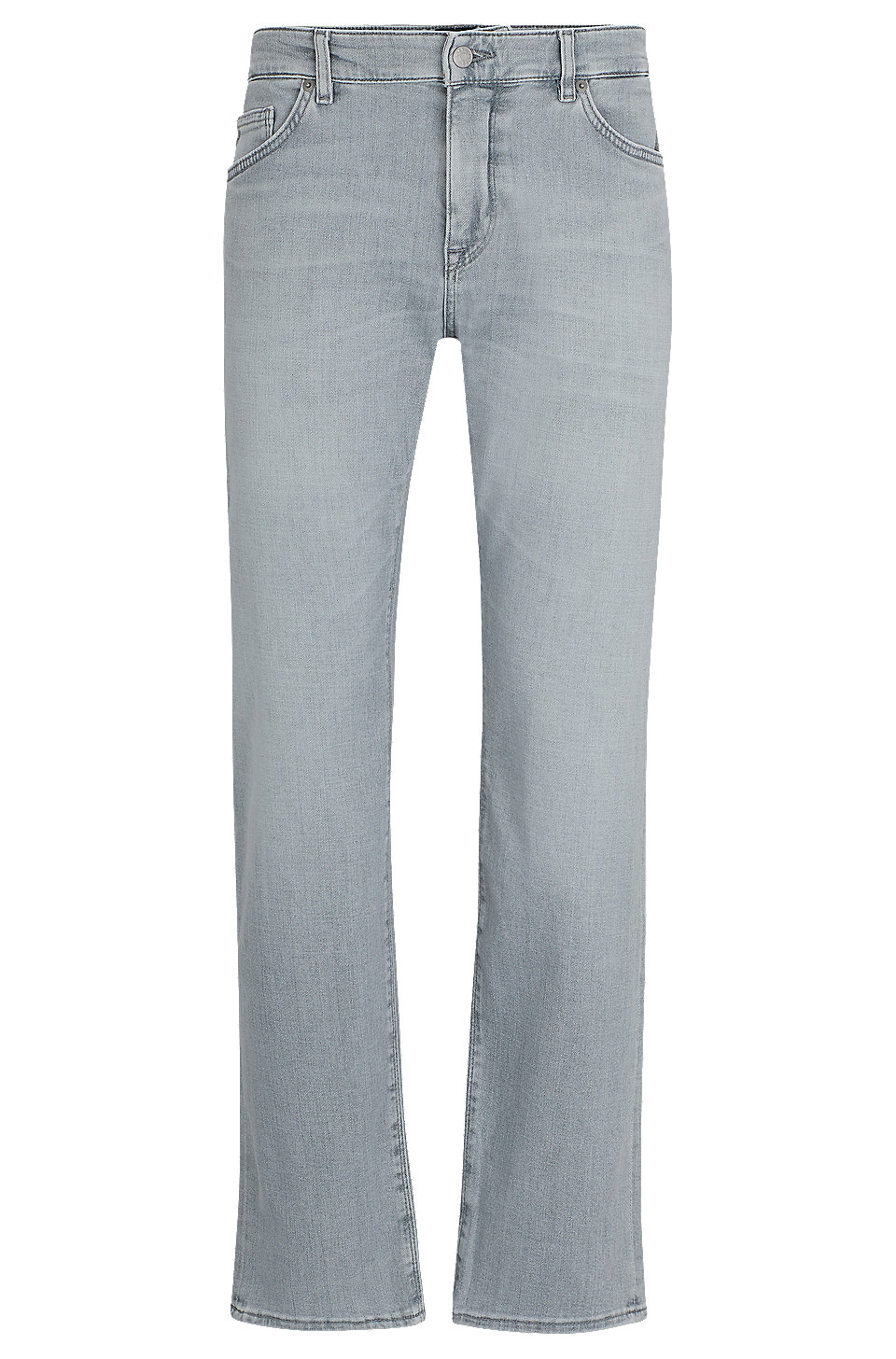 BOSS - Regular-fit jeans in grey Italian denim