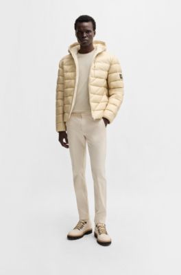 Cotton-jersey T-shirt with signature-stripe cuffs, White