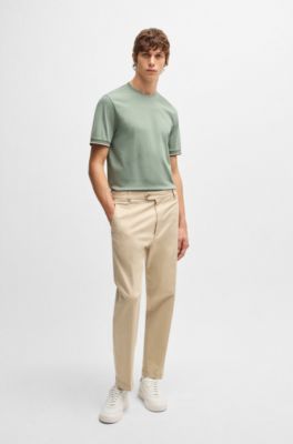 Camiseta en punto de algod&oacute;n con raya caracter&iacute;stica en los pu&ntilde;os, Cal