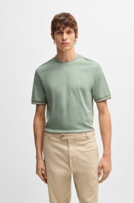 Camiseta en punto de algod&oacute;n con raya caracter&iacute;stica en los pu&ntilde;os, Cal