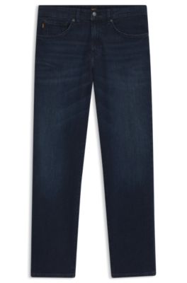 Maine regular-fit jeans in blue comfort-stretch denim, Dark Blue