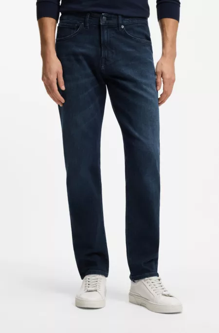 Maine Pure-blue regular-fit jeans in comfort-stretch denim