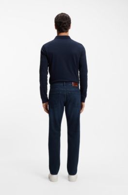 Maine regular-fit jeans in blue comfort-stretch denim, Dark Blue
