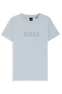 Contrast-logo T-shirt in cotton jersey