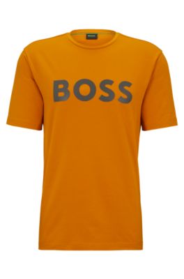 BOSS Kidswear logo-print short-sleeved T-shirt - Yellow