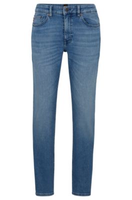 BOSS - Slim-fit jeans in blue comfort-stretch denim