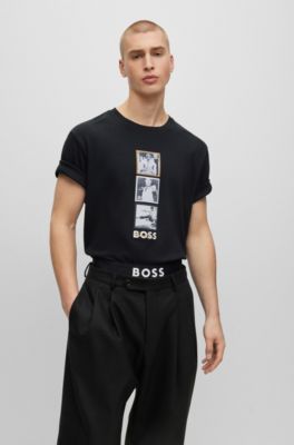 Hugo Boss Boss X Bruce Lee Gender-neutral T-shirt With Special Artwork In Black