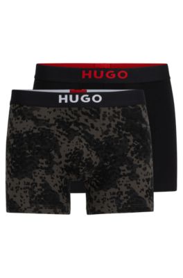 HUGO TWO-PACK OF BOXER BRIEFS WITH LOGO WAISTBANDS