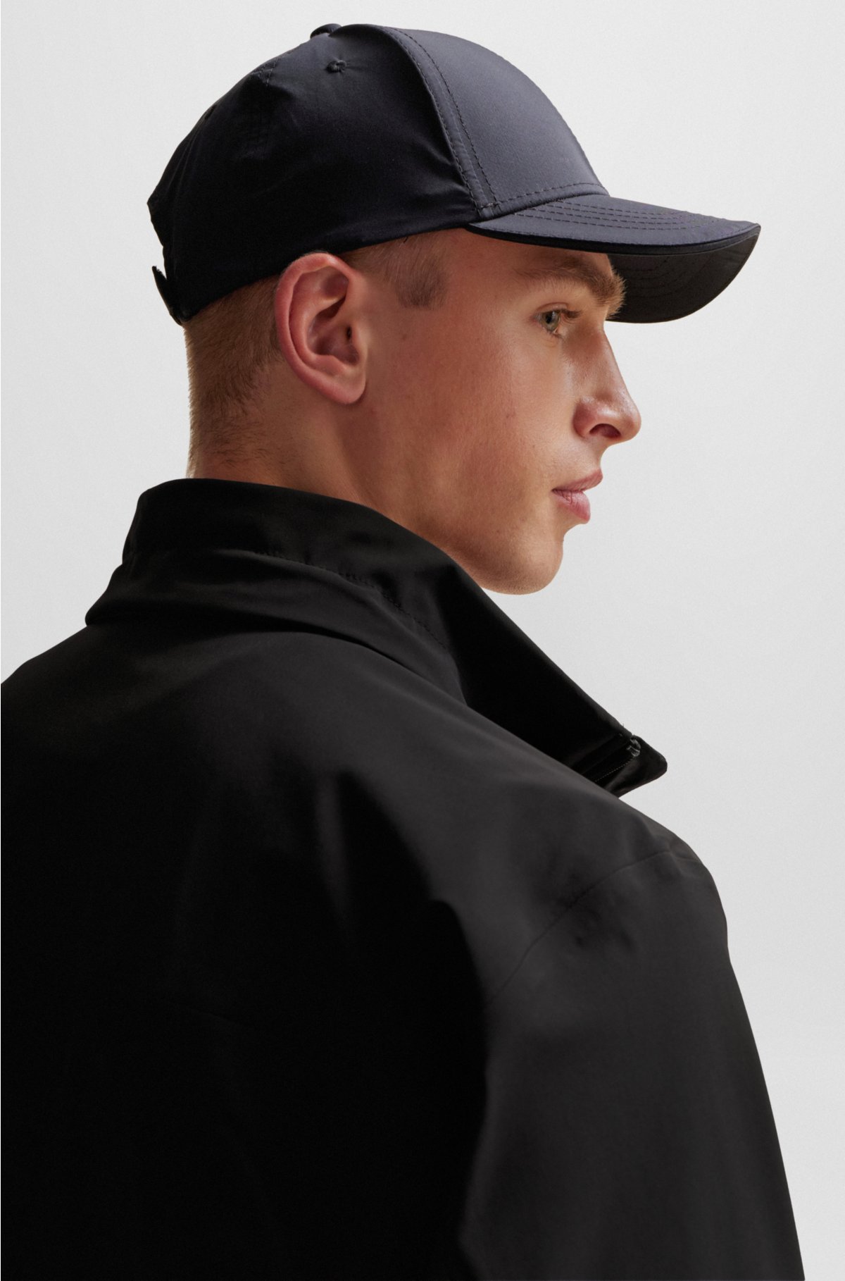 BOSS - Water-repellent regular-fit jacket with removable hood