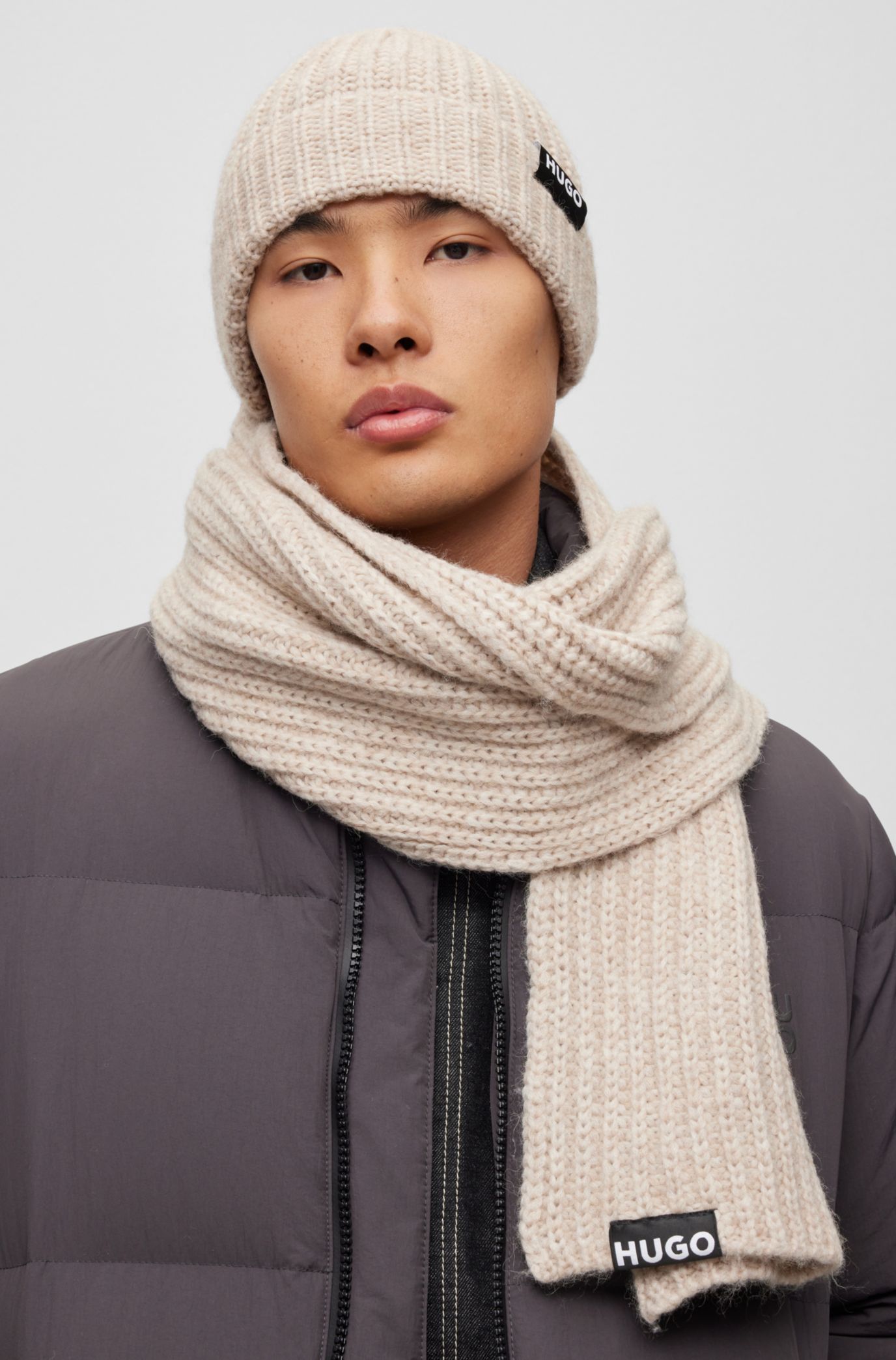 Hugo boss hat 2025 and scarf set