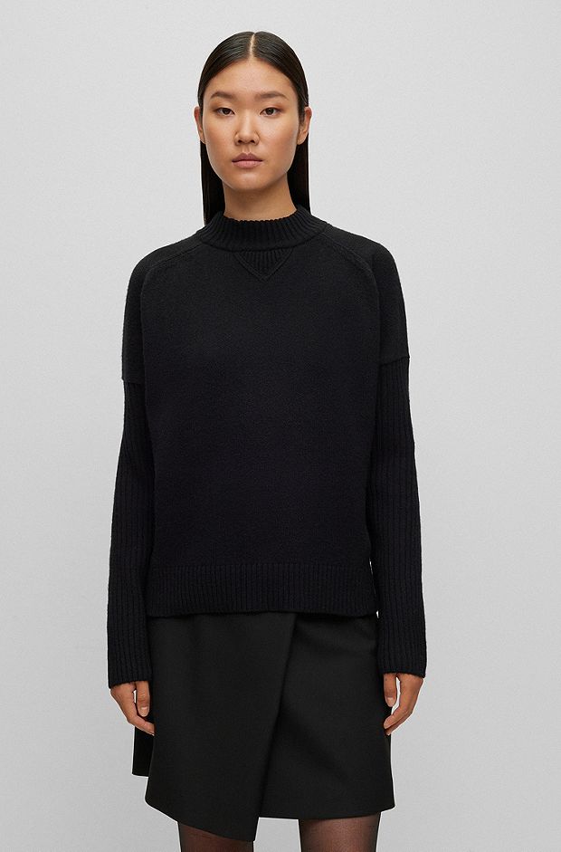 Virgin-wool sweater, Black