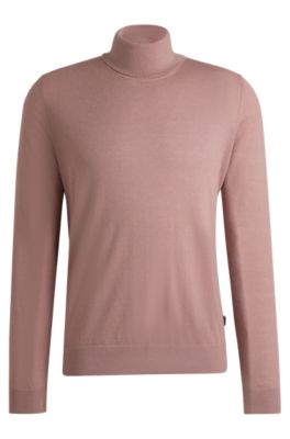 BOSS - Rollneck sweater in cashmere - light pink