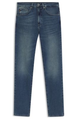 Maine Pure-blue regular-fit jeans in comfort-stretch denim, Blue