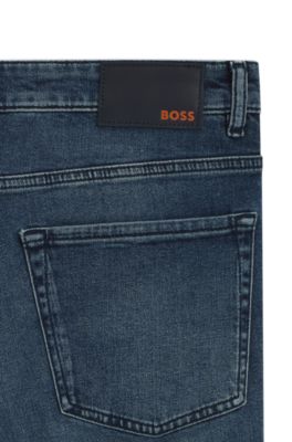 Vaqueros Maine regular fit en c&oacute;modo tejido vaquero el&aacute;stico azul, Azul