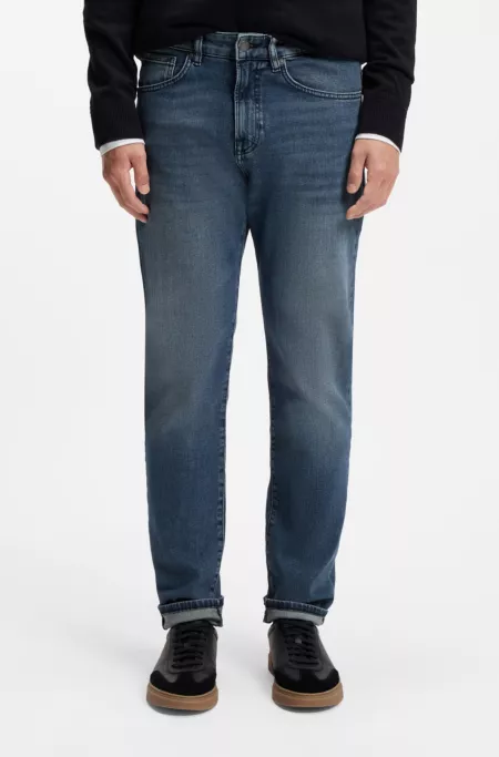 Maine Pure-blue regular-fit jeans in comfort-stretch denim
