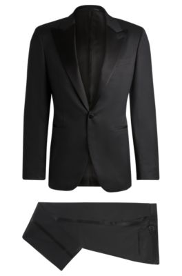 BOSS - Slim-fit tuxedo suit in wool and silk