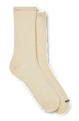Two-pack of regular-length socks in stretch cotton, White