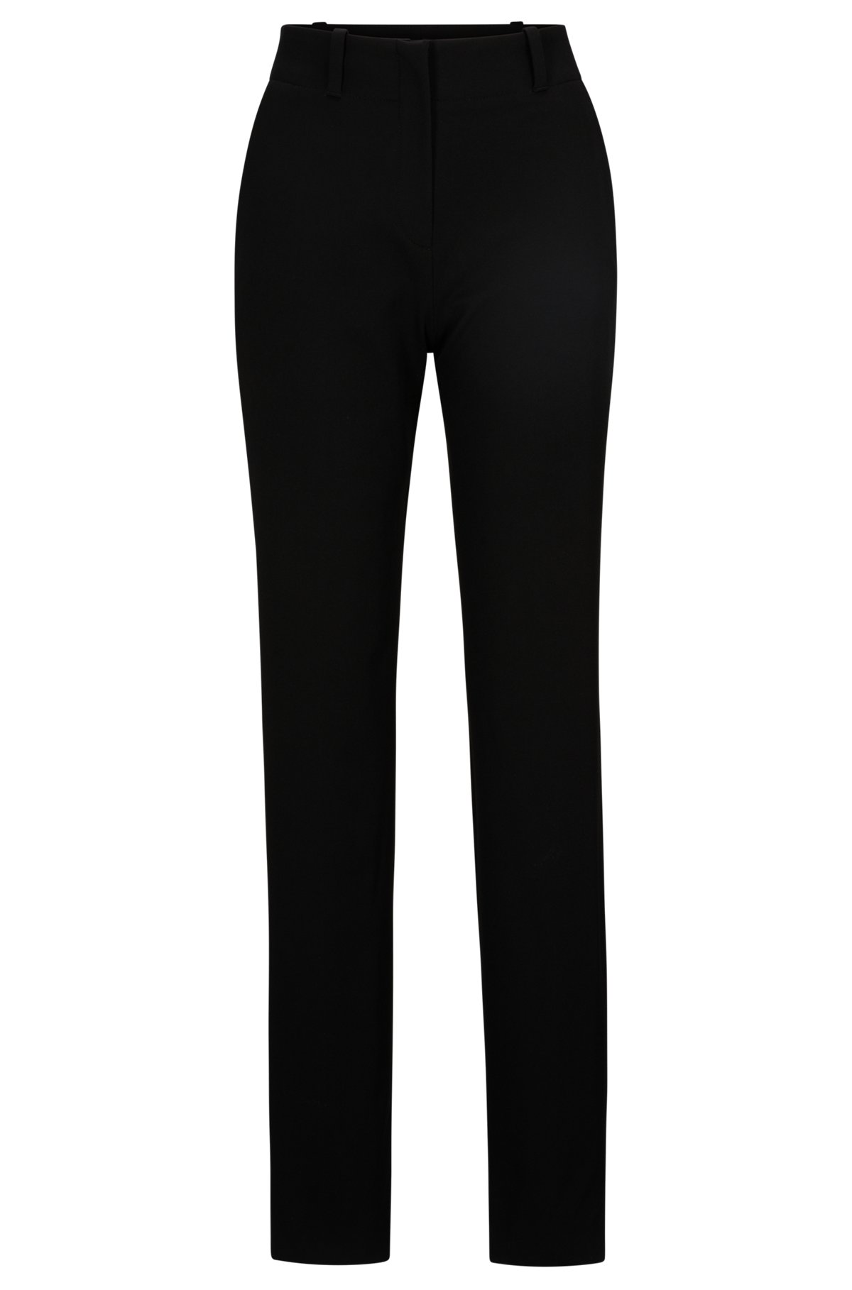 HUGO - High-waisted regular-fit trousers with a wide leg
