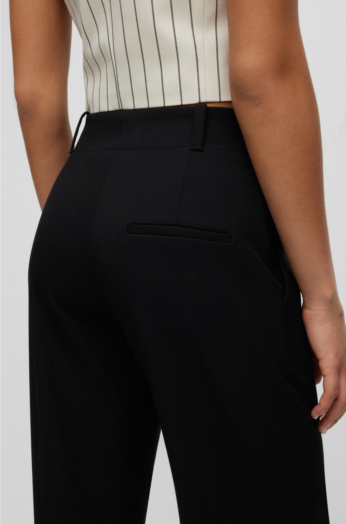 HUGO - High-waisted regular-fit a with wide trousers leg