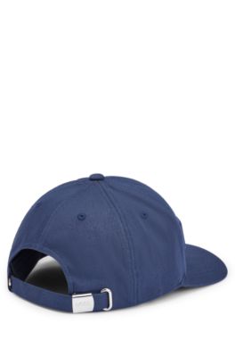 Gorra de cinco paneles en sarga de algod&oacute;n con logo bordado, Azul oscuro