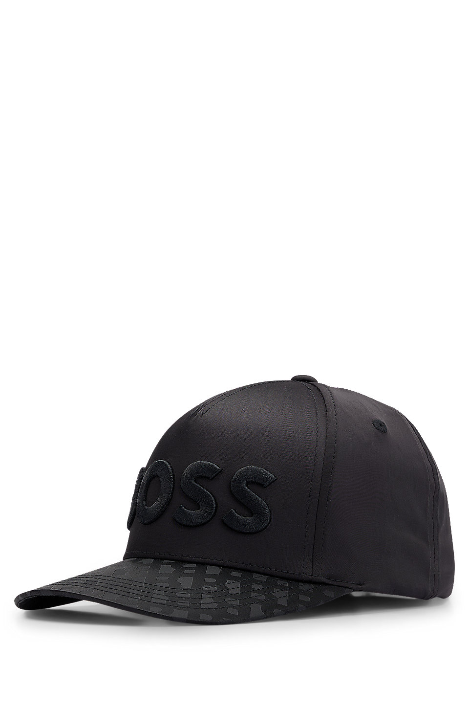 BOSS - Logo-embroidered cap satin jacquard with in monogram