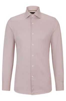 BOSS - Slim-fit shirt in cotton dobby