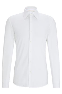 Hugo boss slim fit white 2024 dress shirt