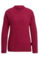 Mock-neck sweater in a wool blend, Pink