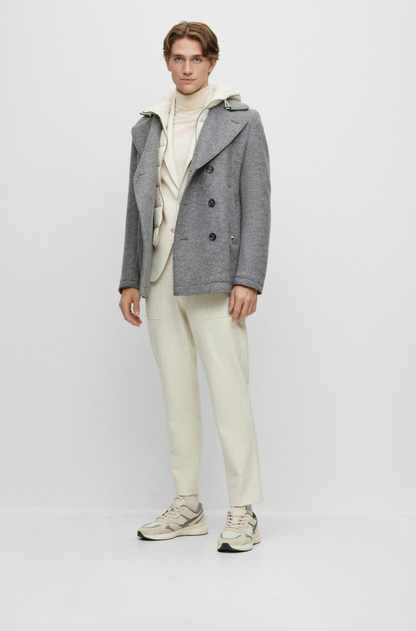 Zara peacoat outlet mens