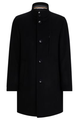 Wool Cashmere Coat Hugo Boss Virgin Wool Coat BOSS Relaxed-fit