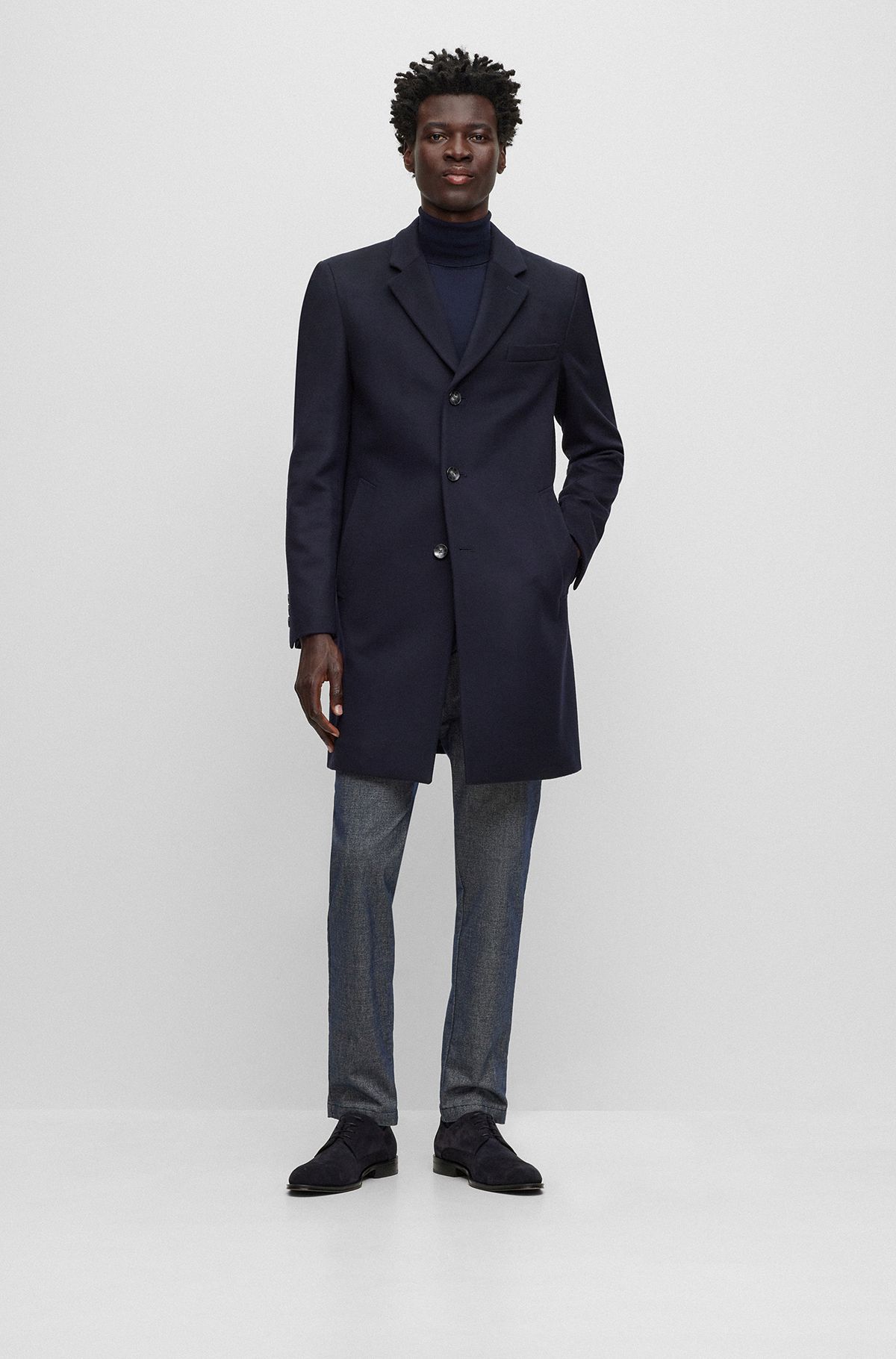HUGO BOSS Regular-fit jacket with PrimaLoft padding- Dark Blue Men's  Jackets and Coats size L - ShopStyle