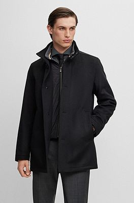 Relaxed-fit coat in virgin wool and cashmere