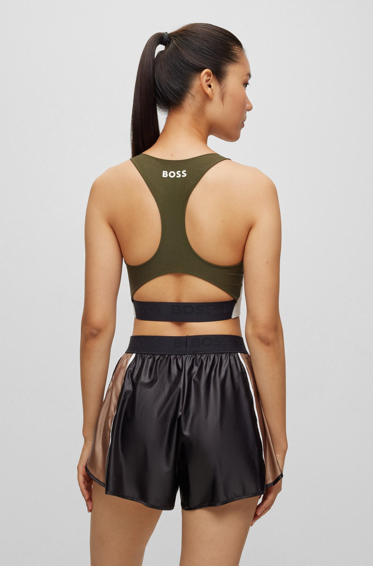 BOSS - BOSS x Alica Schmidt logo sports bra with color BOSS - BOSS x Alica Schmidt logo sports bra with color