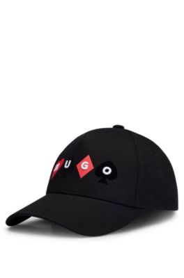 HUGO COTTON-TWILL CAP WITH PLAYING-CARD LOGO