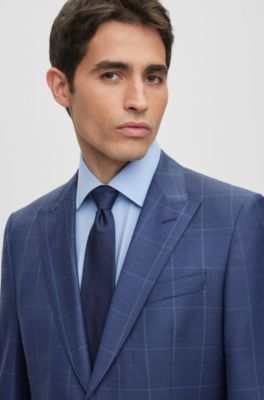 Tagliatore double-breasted virgin-wool two-piece suit - Blue