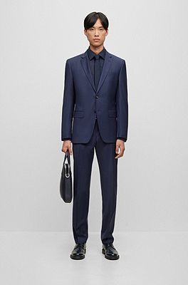 Hugo boss discount suits blue pinstripe