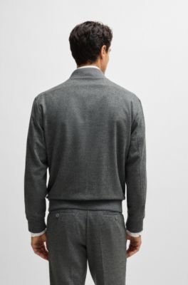 Slim-fit jacket with two-way front zip