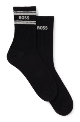 BOSS - Two-pack of short-length socks with branding