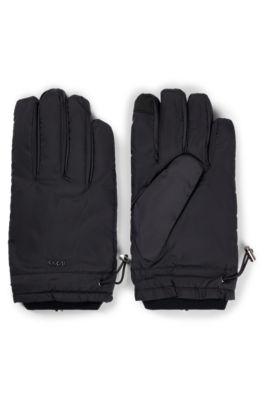 BOSS Padded gloves in ripstop fabric with touchscreenfriendly fingertips