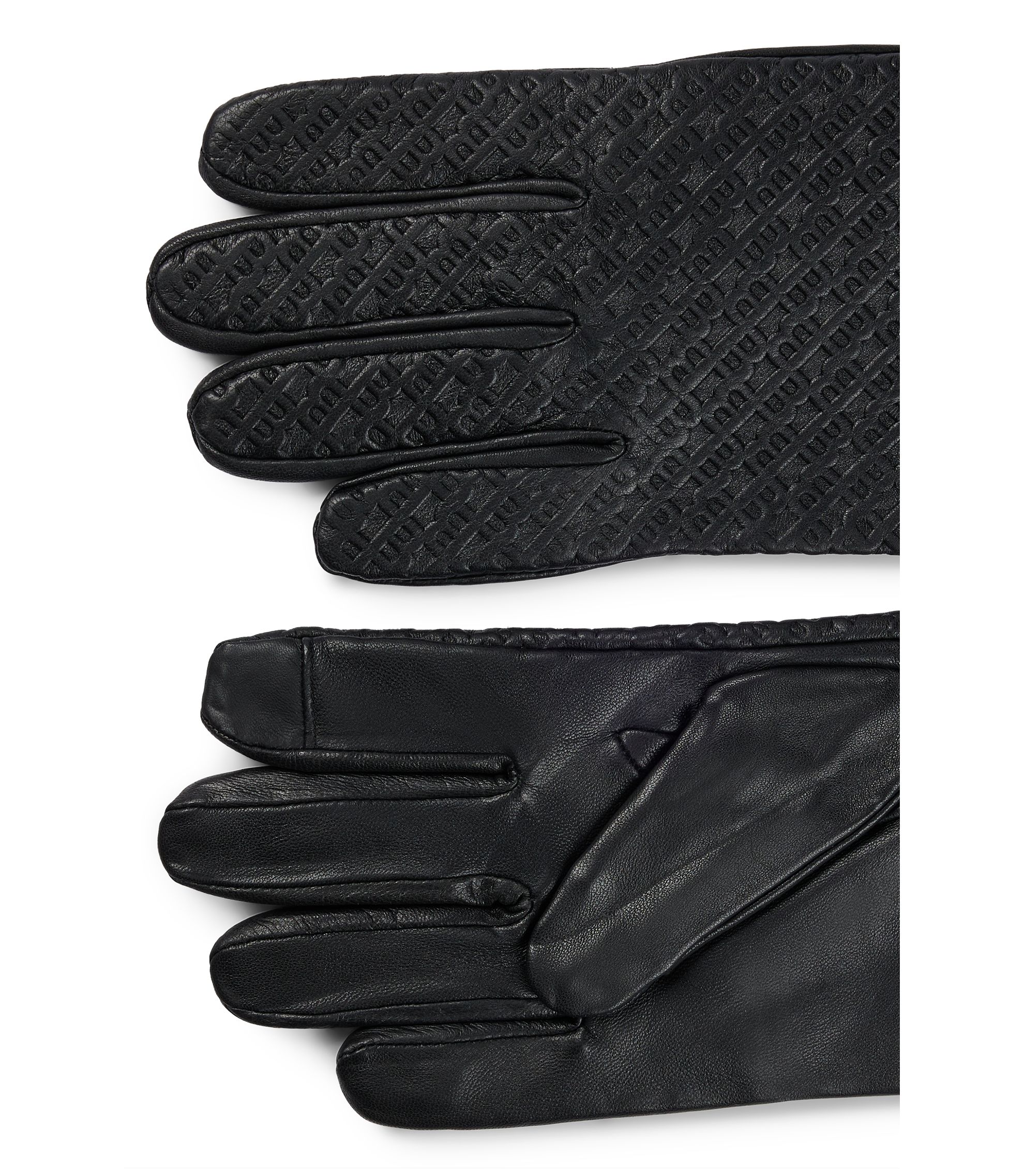 HUGO BOSS グローブ BOSS - Leather gloves with branding and touchscreen-friendly