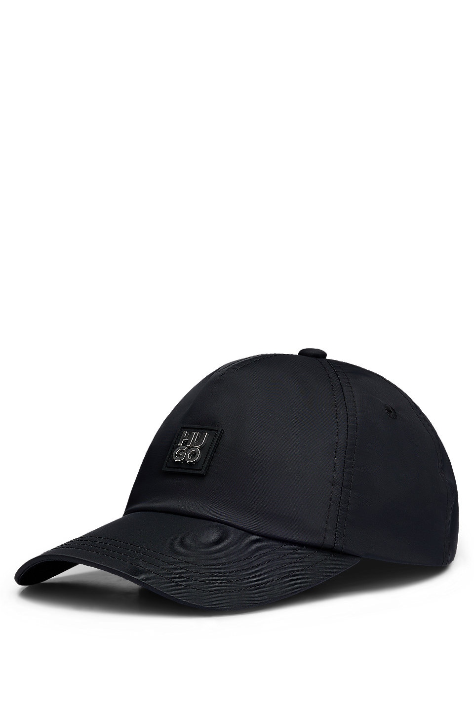 HUGO - Italian-twill cap with stacked logo and metal closure