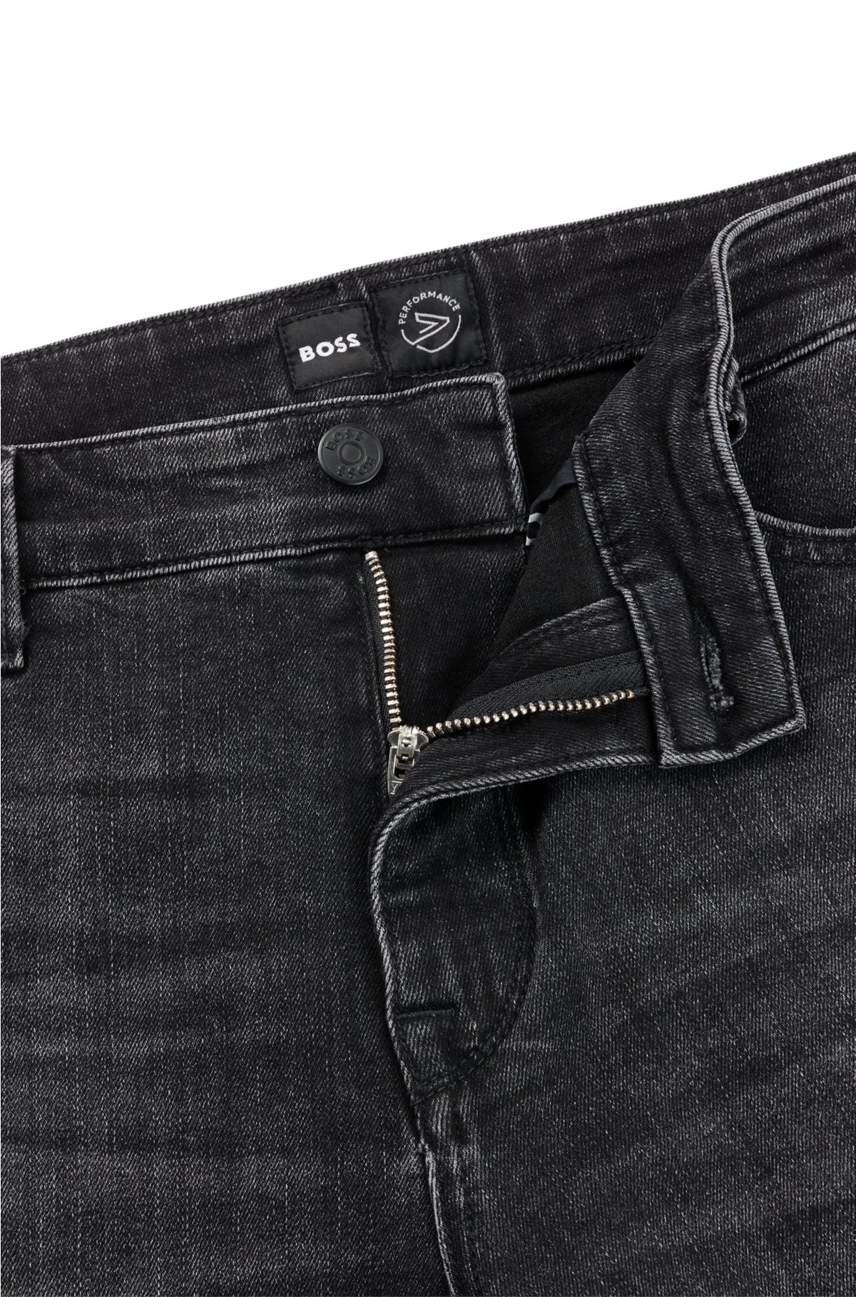 Regular-fit jeans in black Coolmax® denim, Black