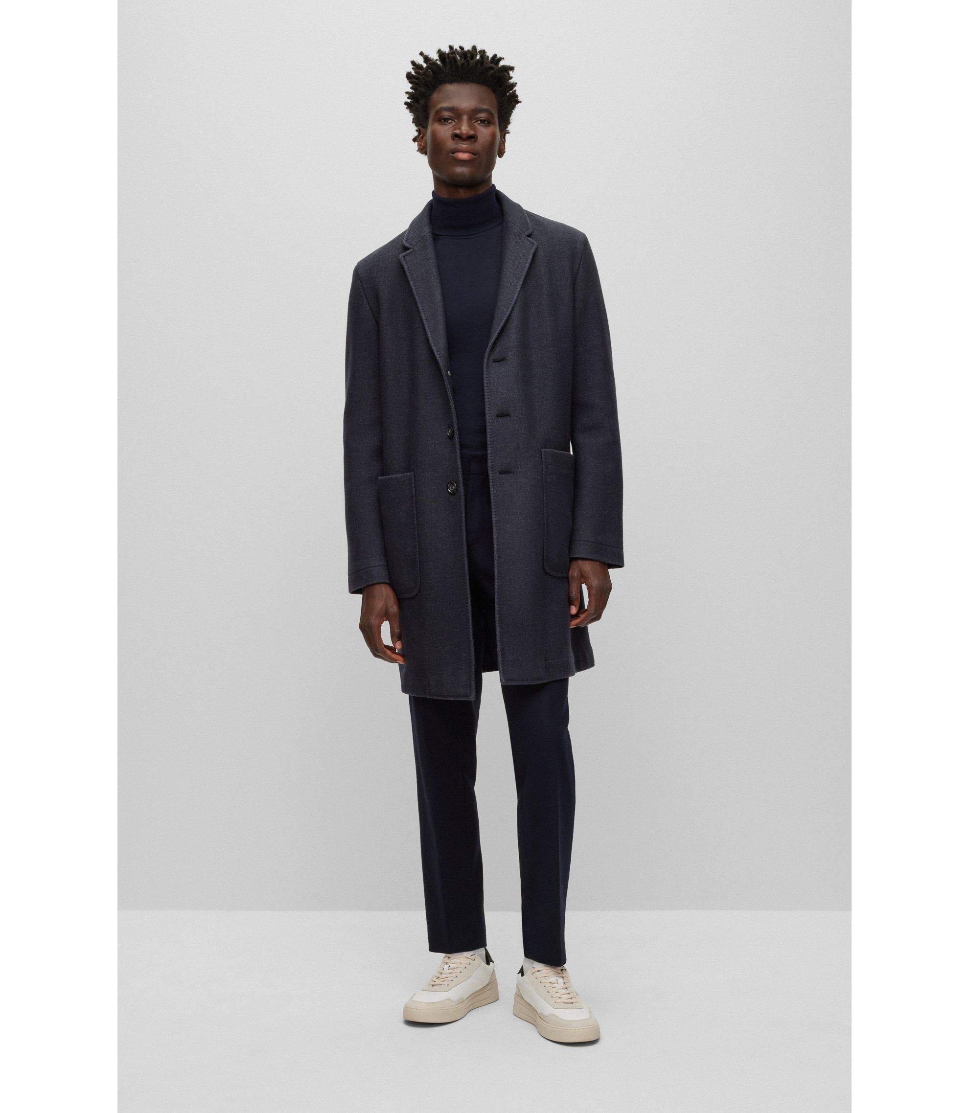 BOSS スリムフィットコート(slim fit coat) BOSS - スリムフィットコート ウール/カシミア - ブラック