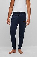 Sweatpants with embroidered logo, Dark Blue