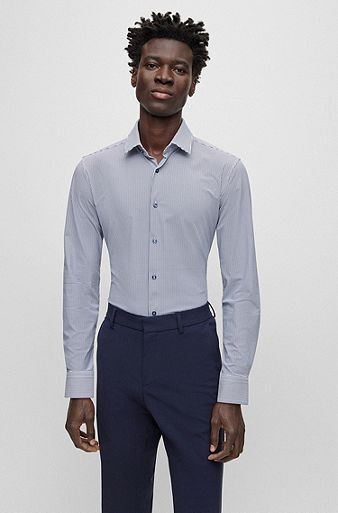 Big Size Regular Fit Casual Check Shirt for Men (Medium) Blue