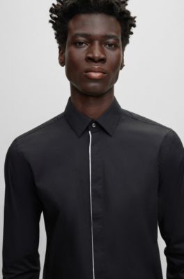 BOSS Slimfit dress shirt in easyiron stretch cotton
