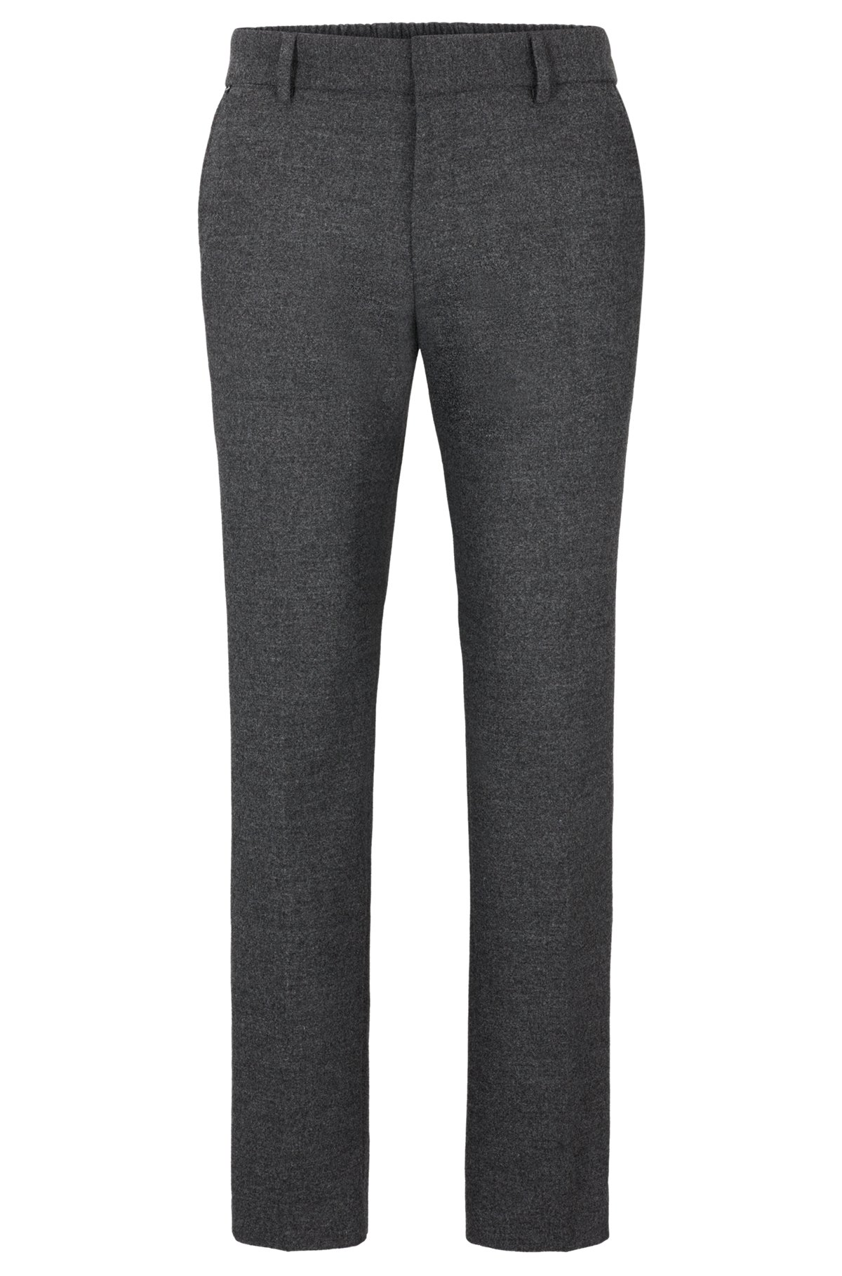 BOSS - Slim-fit formal trousers in stretch material